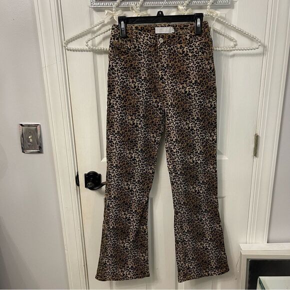 Leopard Print Matching Vest + Boot Cut Pants Set Western - Picture 7 of 16